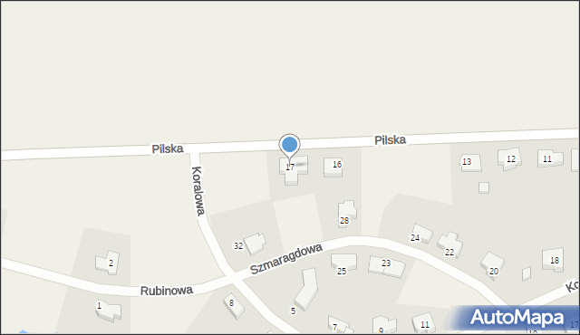 Kotuń, Pilska, 17, mapa Kotuń