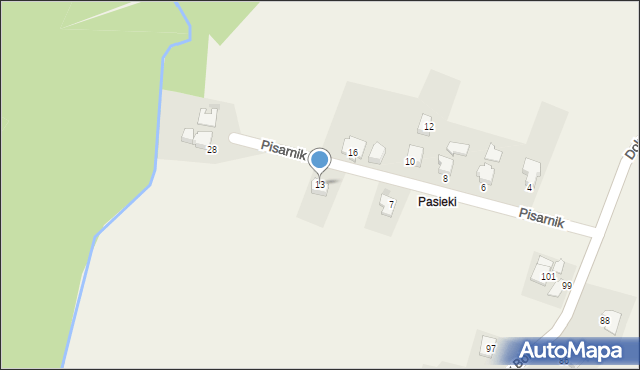 Kowale, Pisarnik, 13, mapa Kowale