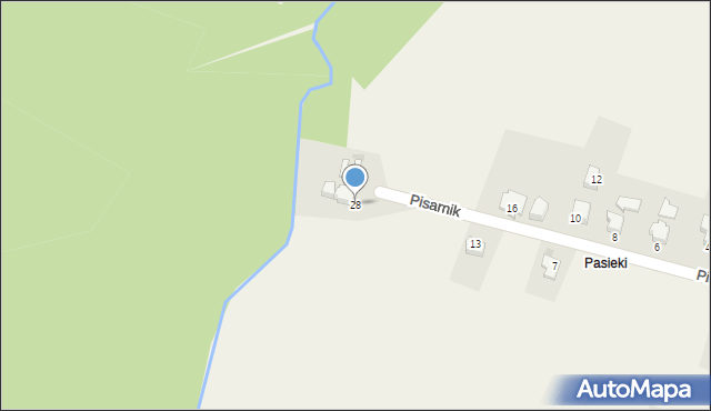 Kowale, Pisarnik, 28, mapa Kowale