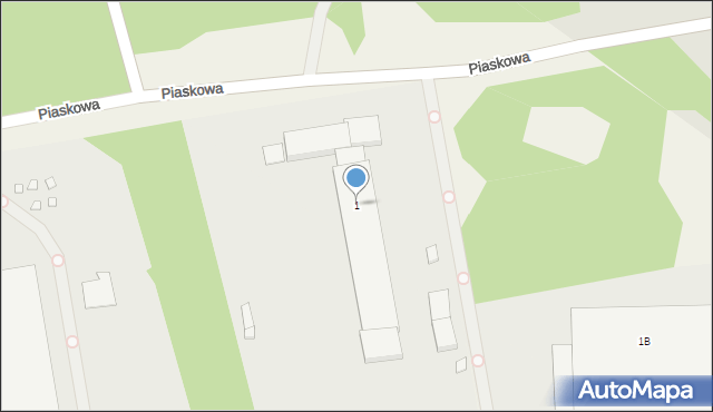 Koziegłowy, Piaskowa, 1, mapa Koziegłowy
