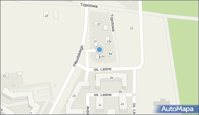 Koziegłowy, Piłsudskiego Józefa, marsz., 8, mapa Koziegłowy