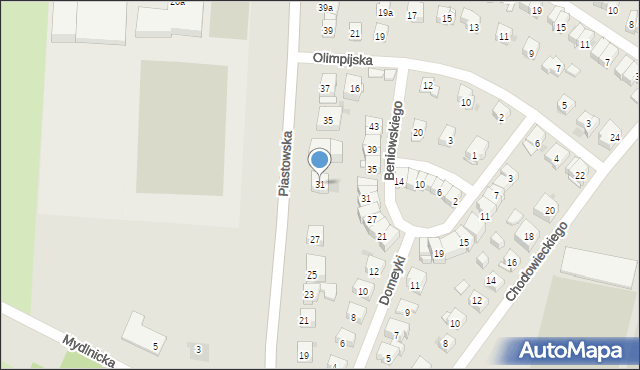 Kraków, Piastowska, 31, mapa Krakowa