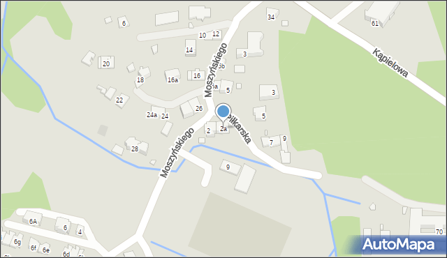 Kraków, Piłkarska, 2a, mapa Krakowa
