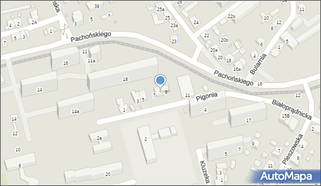 Kraków, Pigonia Stanisława, 7/9, mapa Krakowa