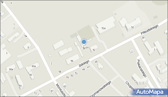 Krasnystaw, Piłsudskiego Józefa, marsz., 54, mapa Krasnystaw
