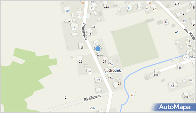 Krościenko nad Dunajcem, Pienińska, 23, mapa Krościenko nad Dunajcem