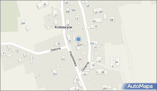 Krotoszyce, Piastowska, 22A, mapa Krotoszyce