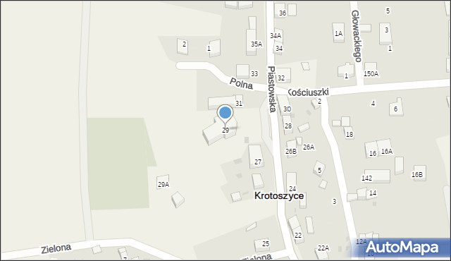 Krotoszyce, Piastowska, 29, mapa Krotoszyce