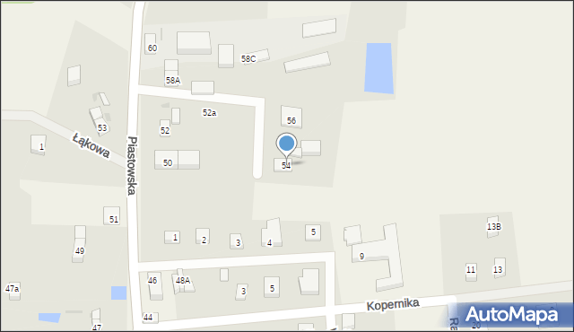 Krotoszyce, Piastowska, 54, mapa Krotoszyce