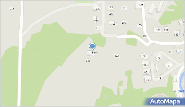 Krynica-Zdrój, Piłsudskiego Józefa, marsz., 133, mapa Krynica-Zdrój