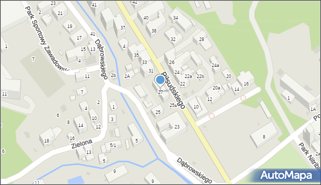 Krynica-Zdrój, Piłsudskiego Józefa, marsz., 27, mapa Krynica-Zdrój