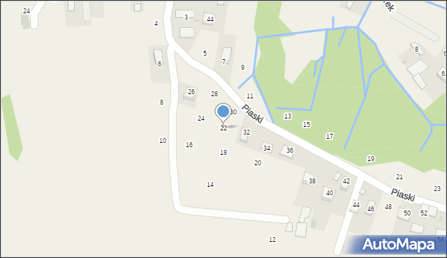 Krzeczów, Piaski, 22, mapa Krzeczów