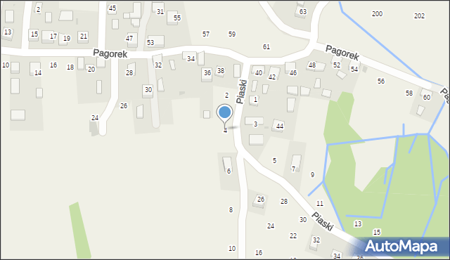 Krzeczów, Piaski, 4, mapa Krzeczów