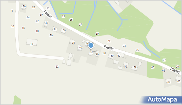 Krzeczów, Piaski, 44, mapa Krzeczów