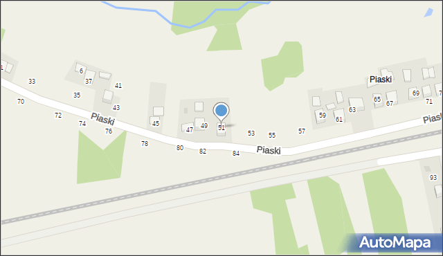 Krzeczów, Piaski, 51, mapa Krzeczów