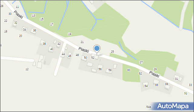 Krzeczów, Piaski, 54, mapa Krzeczów