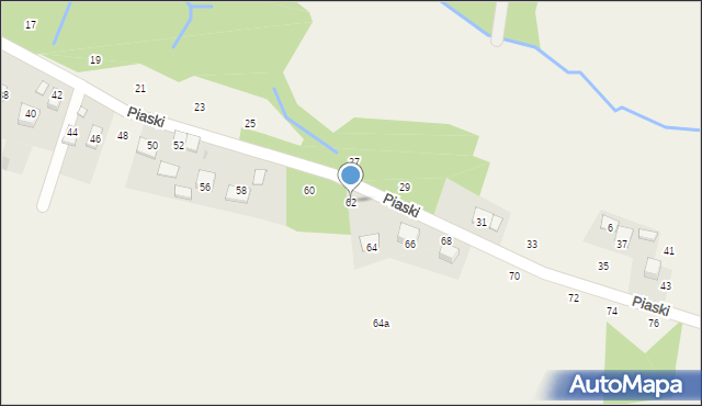 Krzeczów, Piaski, 62, mapa Krzeczów