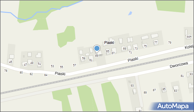 Krzeczów, Piaski, 63, mapa Krzeczów