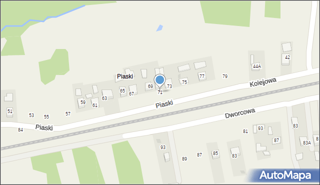 Krzeczów, Piaski, 71, mapa Krzeczów