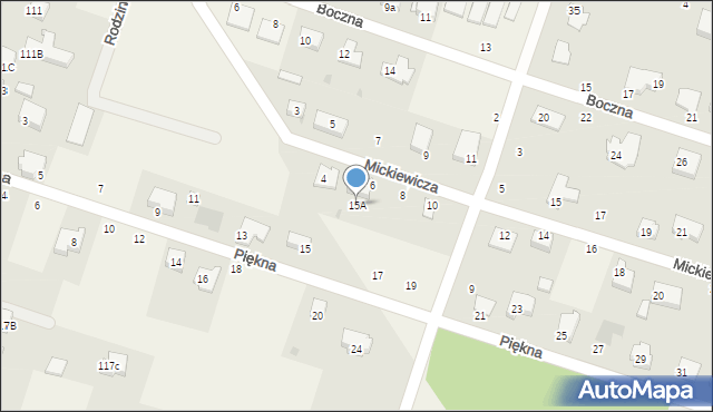 Ksawerów, Piękna, 15A, mapa Ksawerów