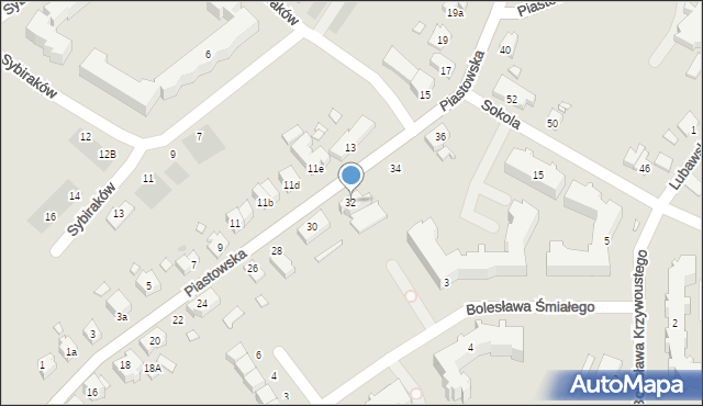 Kwidzyn, Piastowska, 32, mapa Kwidzyn