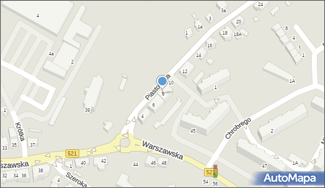 Kwidzyn, Piastowska, 8, mapa Kwidzyn