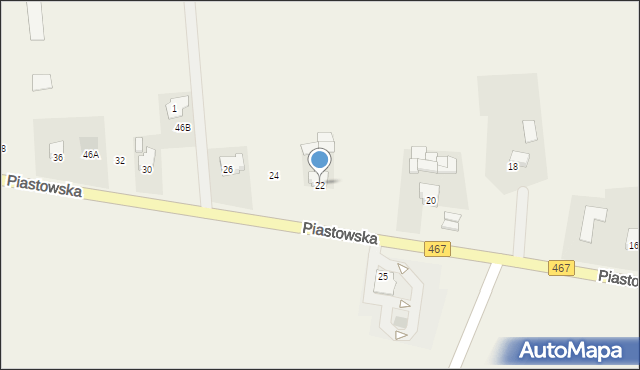 Ląd, Piastowska, 22, mapa Ląd