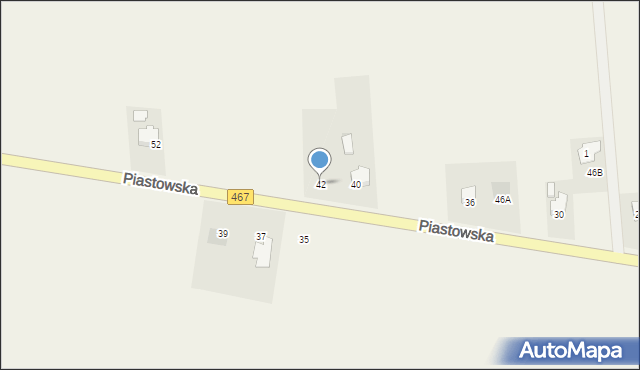 Ląd, Piastowska, 42, mapa Ląd