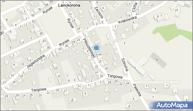 Lanckorona, Piłsudskiego Józefa, marsz., 11, mapa Lanckorona