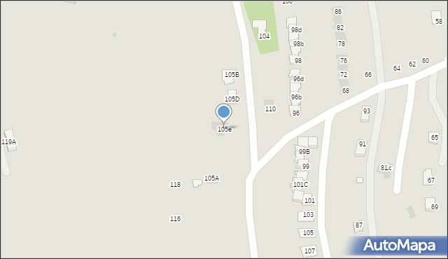 Łańcut, Piłsudskiego Józefa, marsz., 105e, mapa Łańcut