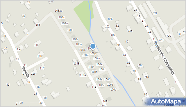 Łańcut, Piłsudskiego Józefa, marsz., 106p, mapa Łańcut