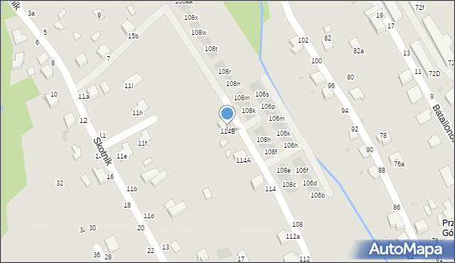 Łańcut, Piłsudskiego Józefa, marsz., 114B, mapa Łańcut