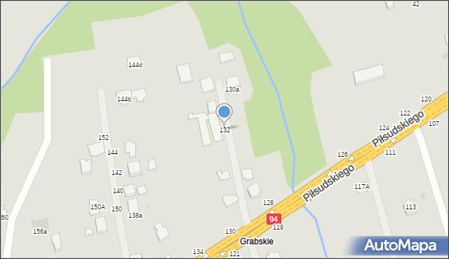 Łańcut, Piłsudskiego Józefa, marsz., 132, mapa Łańcut