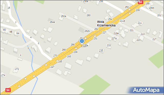 Łańcut, Piłsudskiego Józefa, marsz., 237, mapa Łańcut