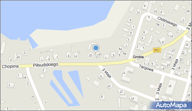 Łaszczów, Piłsudskiego Józefa, marsz., 17, mapa Łaszczów