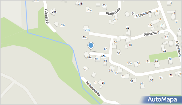 Łaziska Górne, Piaskowa, 71, mapa Łaziska Górne