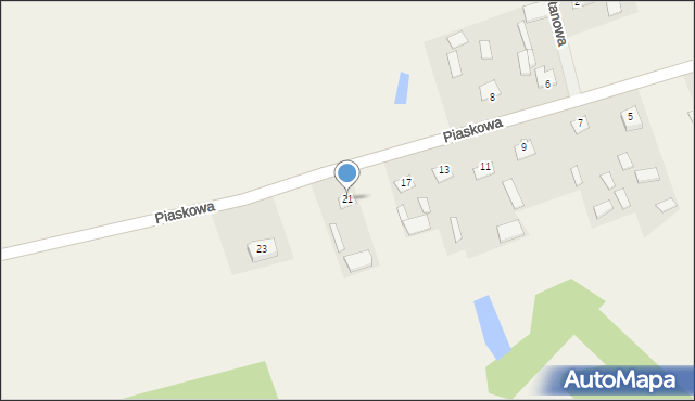 Lebiedziew, Piaskowa, 21, mapa Lebiedziew