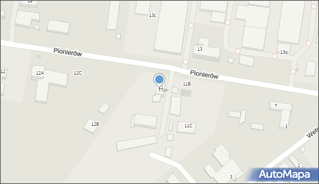 Lębork, Pionierów, 11A, mapa Lębork