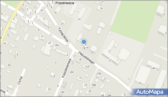 Łęczna, Piłsudskiego Józefa, marsz., 8, mapa Łęczna