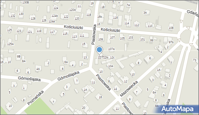 Legionowo, Piastowska, 12, mapa Legionowo