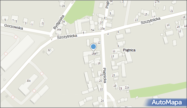 Legnica, Piątnicka, 14a, mapa Legnicy