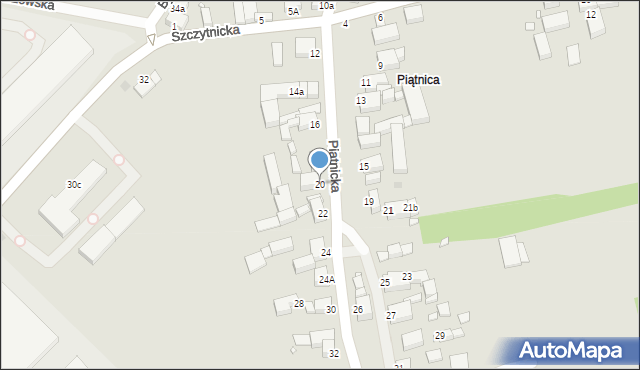 Legnica, Piątnicka, 20, mapa Legnicy