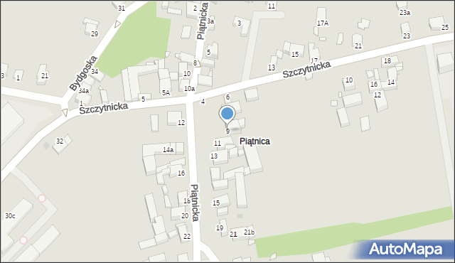 Legnica, Piątnicka, 9, mapa Legnicy