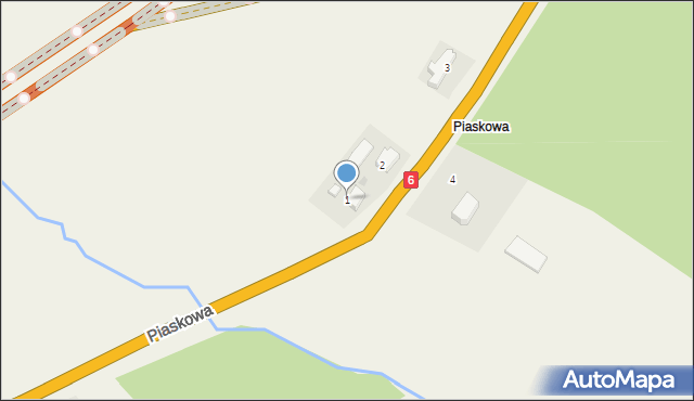 Leśnice, Piaskowa, 1, mapa Leśnice