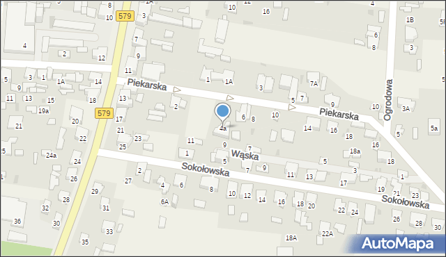 Leszno, Piekarska, 4a, mapa Leszno