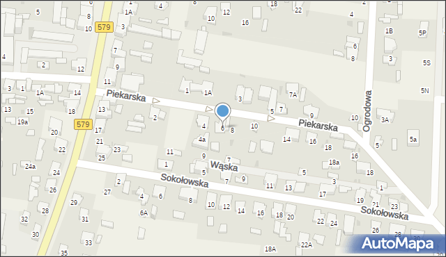 Leszno, Piekarska, 6, mapa Leszno