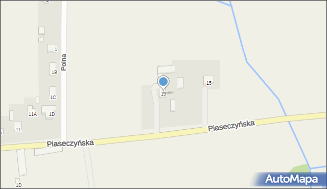 Lesznowola, Piaseczyńska, 13, mapa Lesznowola