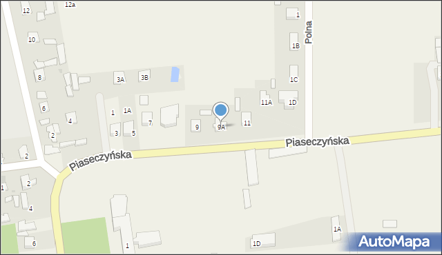 Lesznowola, Piaseczyńska, 9A, mapa Lesznowola