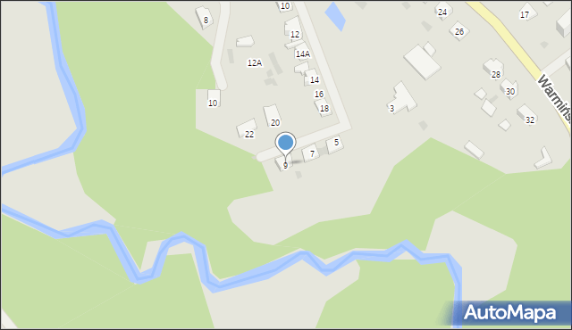 Lidzbark Warmiński, Pionierów, 9, mapa Lidzbark Warmiński