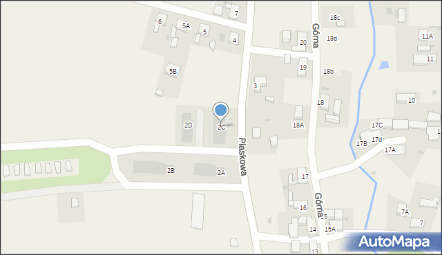 Lipinki Łużyckie, Piaskowa, 2C, mapa Lipinki Łużyckie